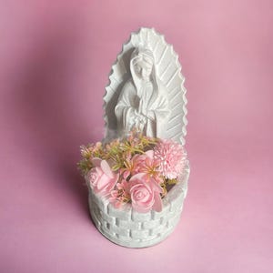 Virgin Mary Planter, Church Flower Pot, Virgencita Vase, Lady Guadalupe, Succulents, Air Plants, Vines, Cactus, Home Garden Decor, Gift