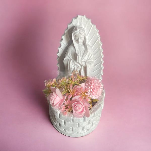 Virgin Mary Planter, Church Flower Pot, Virgencita Vase, Lady Guadalupe, Succulents, Air Plants, Vines, Cactus, Home Garden Decor, Gift