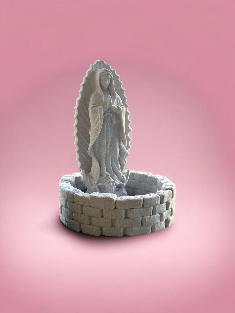 Virgin Mary Rosary Holder, Church Decor, Virgencita Altar Tray, Lady Guadalupe Stand, Catholic, Prayer Table, Home Decor, Spiritual Gift bild 4