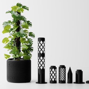 Modular Moss Tower, Stackable Moss Pole for Climbing Plants, Monstera, Pothos, Philodendron, Indoor Vertical Support System, Easy Assemble