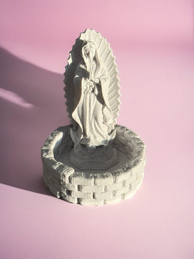 Virgin Mary Rosary Holder, Church Decor, Virgencita Altar Tray, Lady Guadalupe Stand, Catholic, Prayer Table, Home Decor, Spiritual Gift bild 5