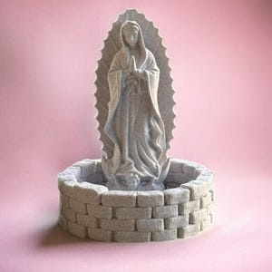 Virgin Mary Rosary Holder, Church Decor, Virgencita Altar Tray, Lady Guadalupe Stand, Catholic, Prayer Table, Home Decor, Spiritual Gift bild 2