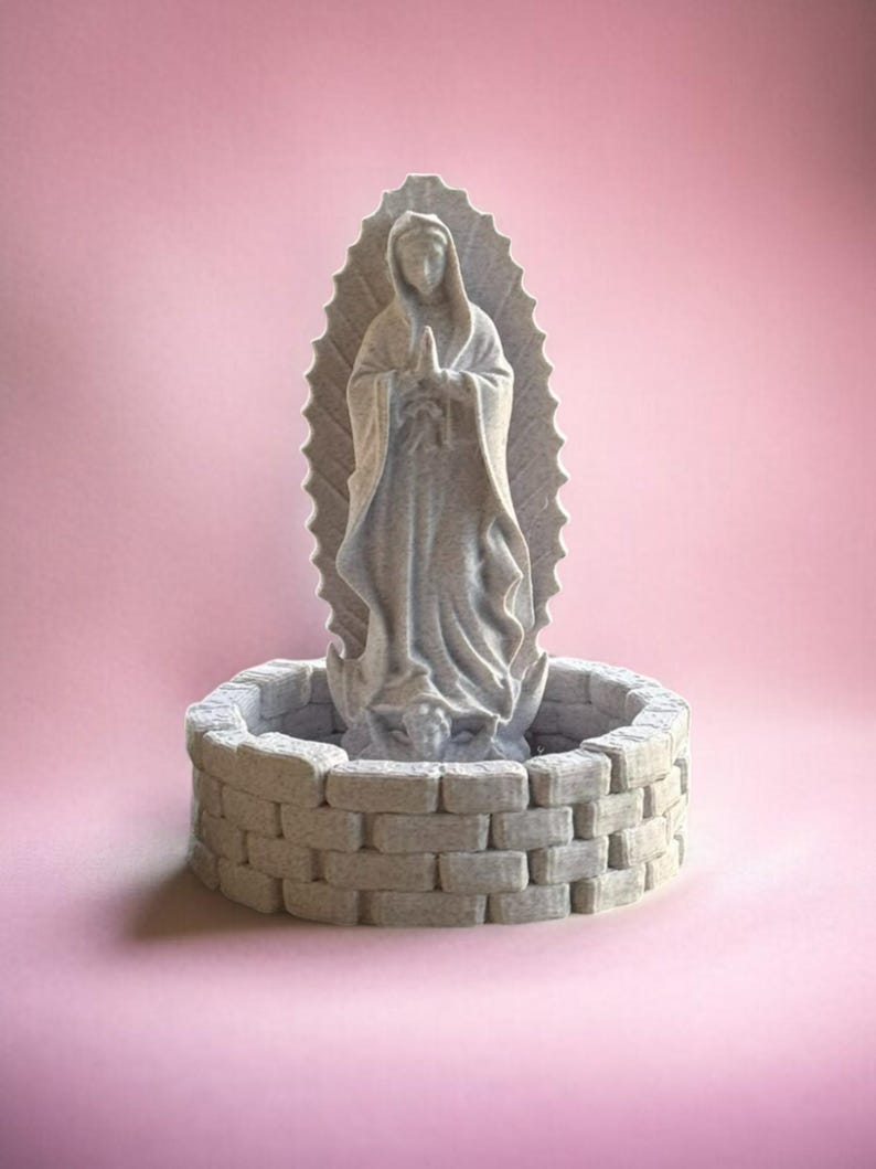 Virgin Mary Rosary Holder, Church Decor, Virgencita Altar Tray, Lady Guadalupe Stand, Catholic, Prayer Table, Home Decor, Spiritual Gift bild 2