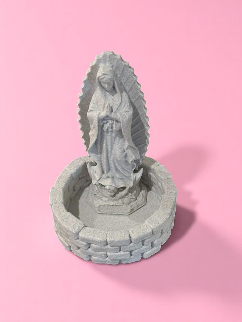 Virgin Mary Rosary Holder, Church Decor, Virgencita Altar Tray, Lady Guadalupe Stand, Catholic, Prayer Table, Home Decor, Spiritual Gift bild 9