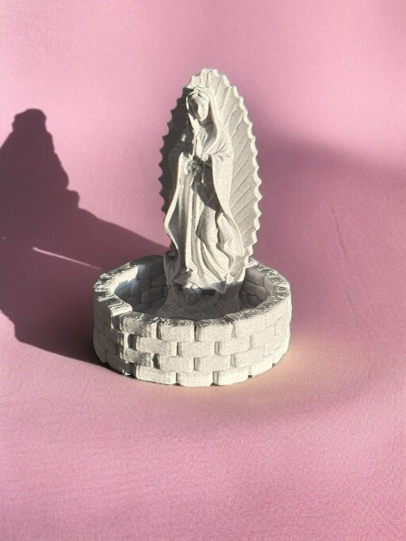 Virgin Mary Rosary Holder, Church Decor, Virgencita Altar Tray, Lady Guadalupe Stand, Catholic, Prayer Table, Home Decor, Spiritual Gift bild 6