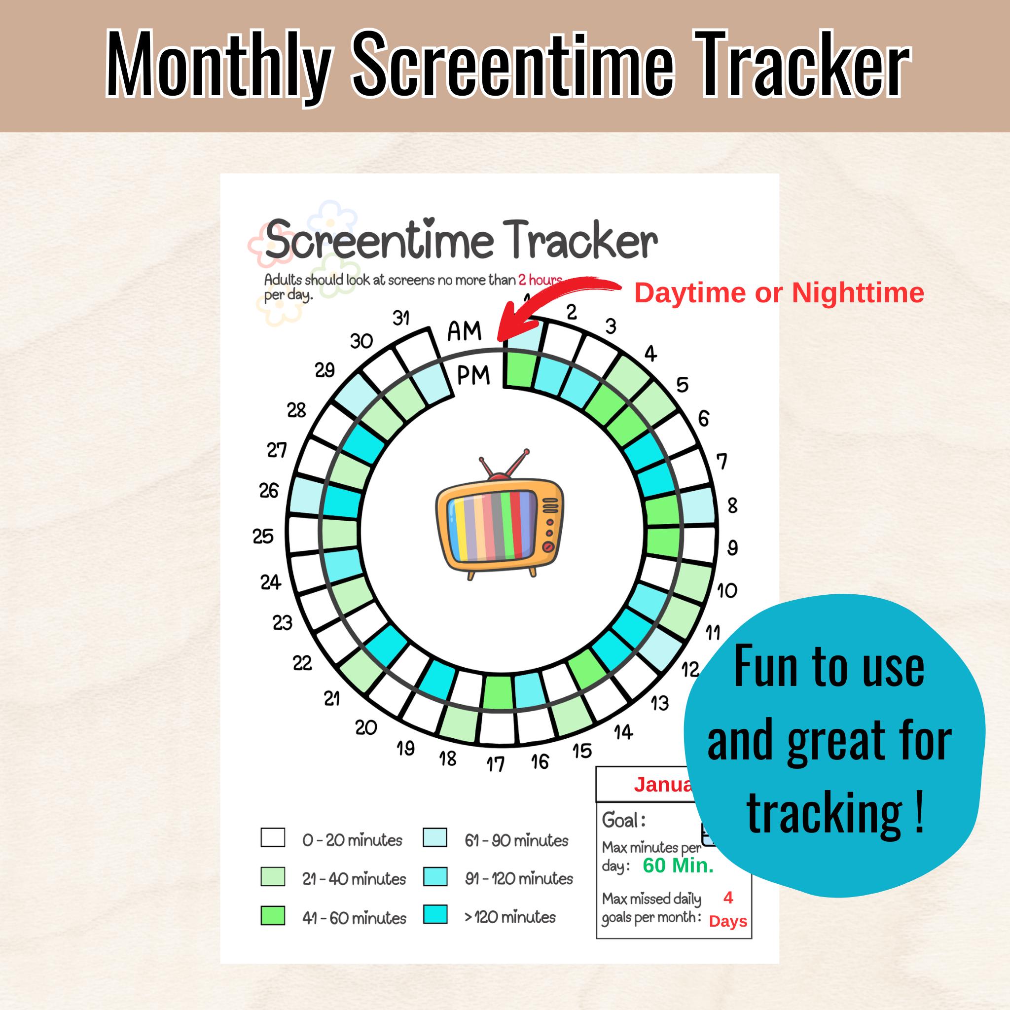 Usage Tracker Monthly Screentime Tracker, Phone Usage Tracker, Series Tracker ...