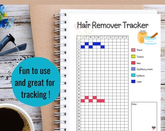 Ontharingstracker: huidverzorgingsplanner (A4, A5 pdf)