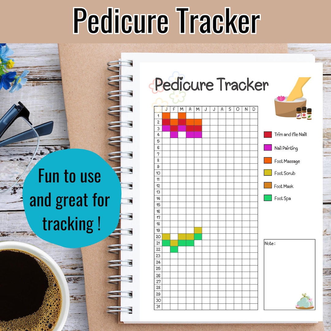 Foot Care Routine Forms Pedicure Tracker Printable: Foot Care Planner (A4, A5 PDF) - Etsy