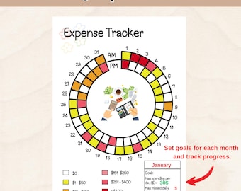 Monthly Expense Tracker: Printable Financial Planner, Cash Management Journal
