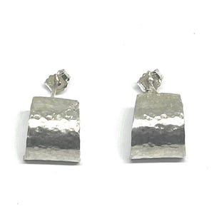 Handmade solid sterling silver 925 hammer finished half hoop earrings | Solid Sterling Silver 925