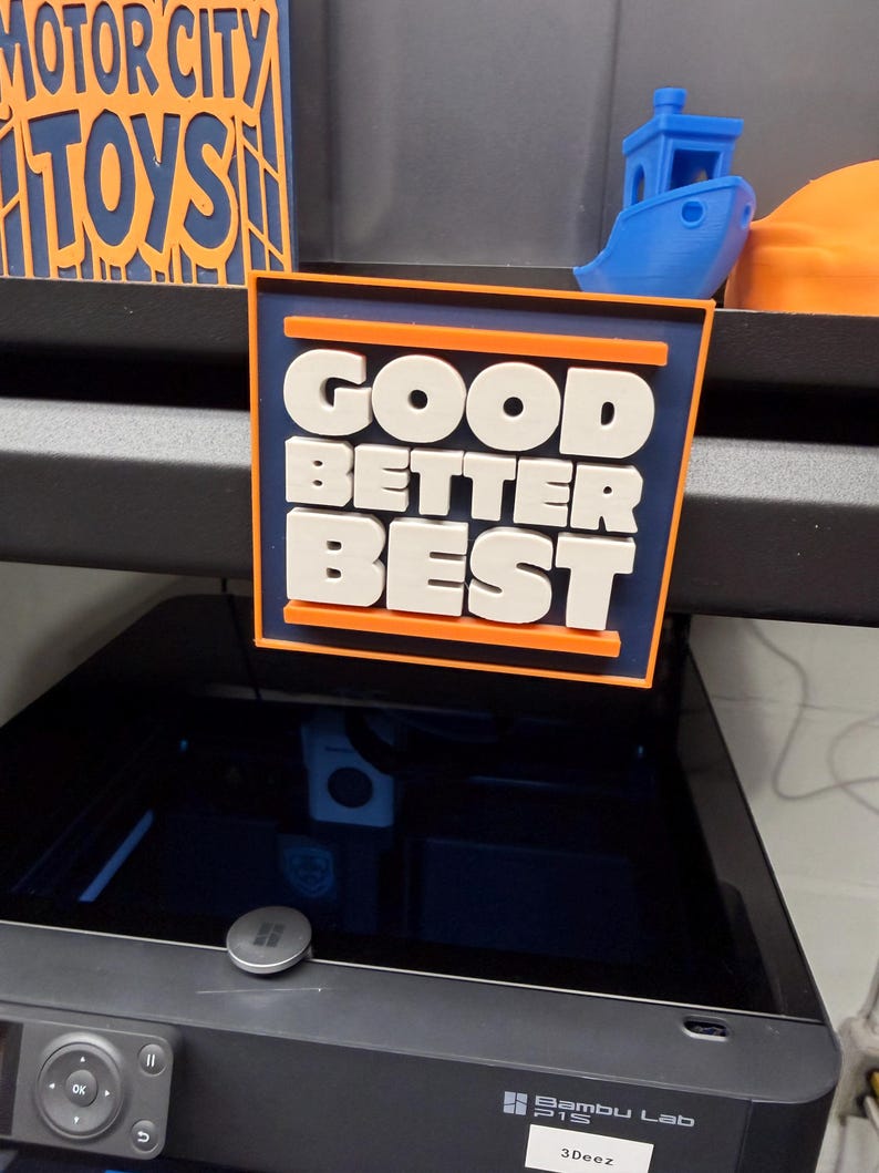 Chicago Bears Good Better Best Magnet | 3D Printed Fan Magnet | 3” X 3 ...