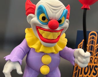 Creepy Clown Figurine: 7" Horror Collectible with Balloon