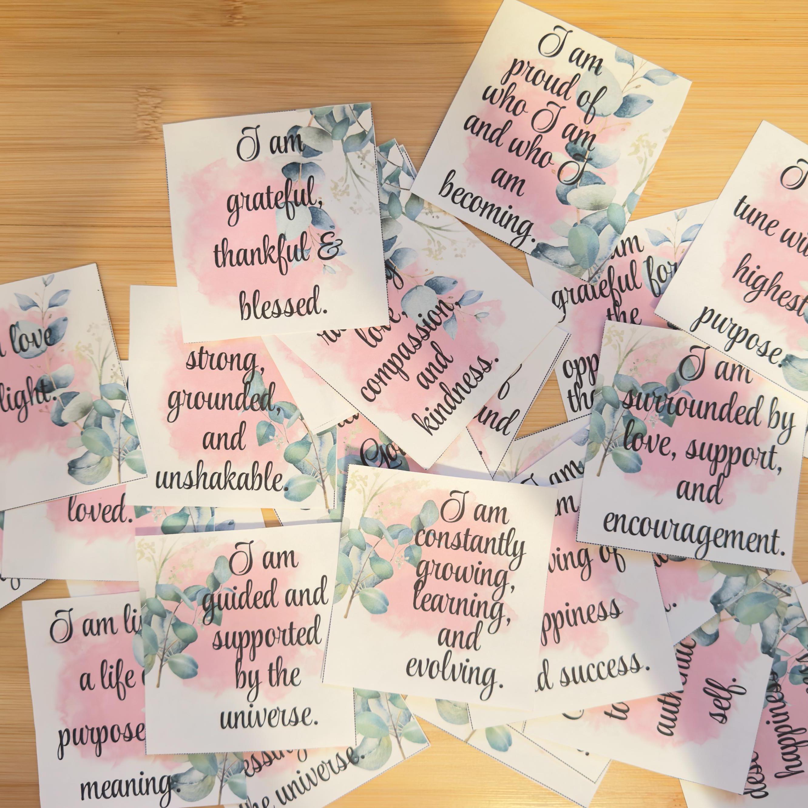 30 Printable Affirmation Cards for Vision Boards, Law of Attraction ...