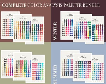 Color Analysis Summer Color Palette Fan - Etsy