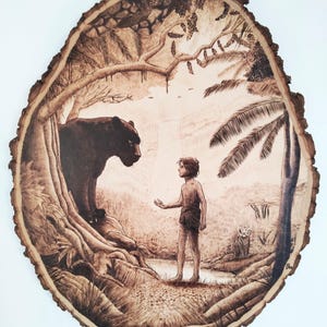 Jungle Book - Wood Burning Original Art