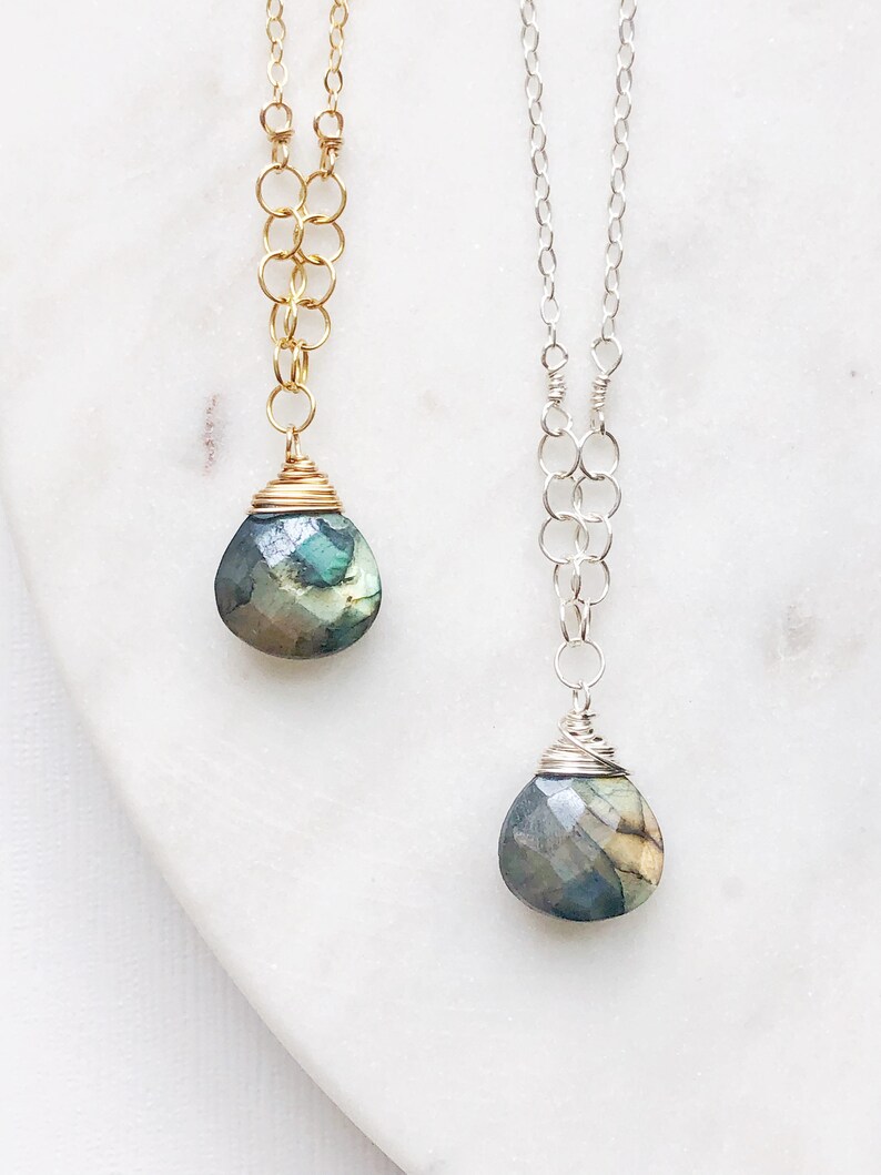 Fine Jewelry Gemstone Necklace Gemstone Jewelry 14K Gold Etsy