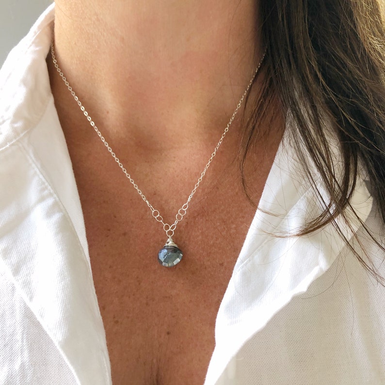 etsy gemstone necklace