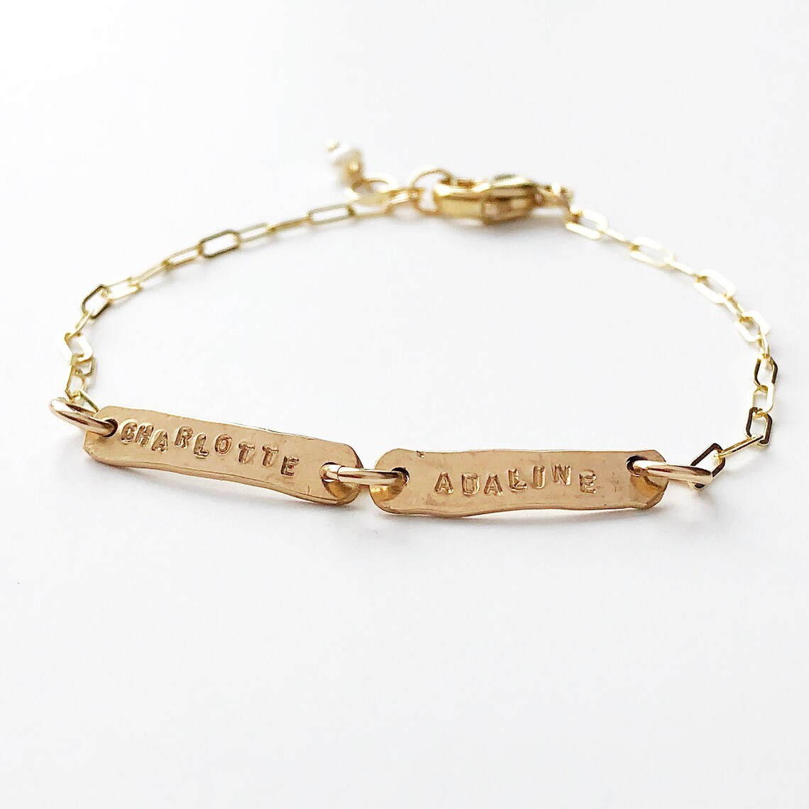 Gold Bracelet Name Bracelet Name Bracelet Gold Name Plate Etsy