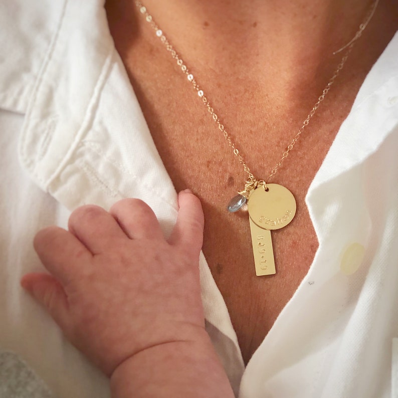 New Mom Necklace Push Present Necklace for a New Mom Gift Etsy