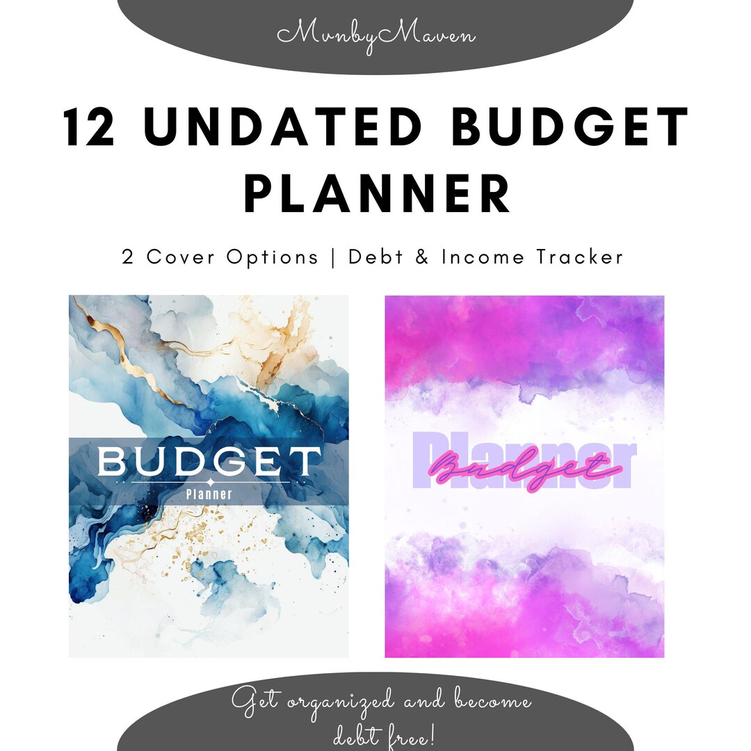 All-in-one Budget Planner | Expense, Income & Debt Tracker | Undated ...