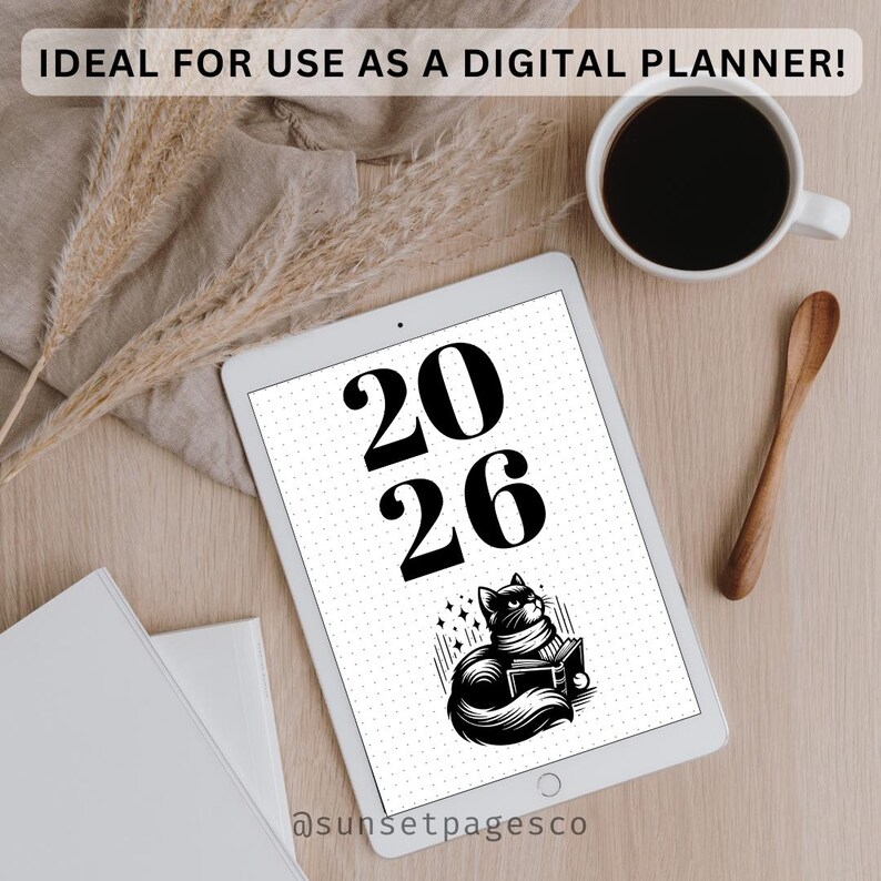 2026 Bullet Journal Cover Page - Printable Journal - 2026 Bujo - A4 ...