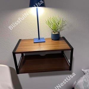 Wall Mounted Floating Nightstand | Wooden Bedside Shelf | Bedside Table | Nightstand Shelf | Wall Nightstand | Floating Shelves