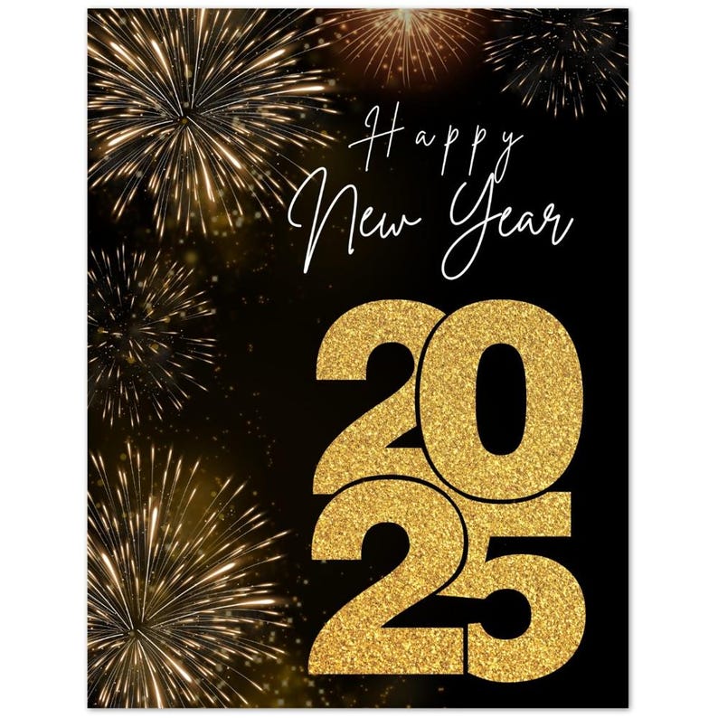 2025 New Year Cards 10 Pack Plain Back Etsy Canada