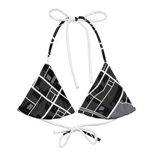 Map Designed recyceltes String-Bikini-Oberteil