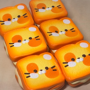 Cat Toast Sandwich Squishy | Slow Rising Squishy Toy | Realistic Stress Relief Toy | Stress Ball Toys | Cute Fun Gift for Kids & Adults