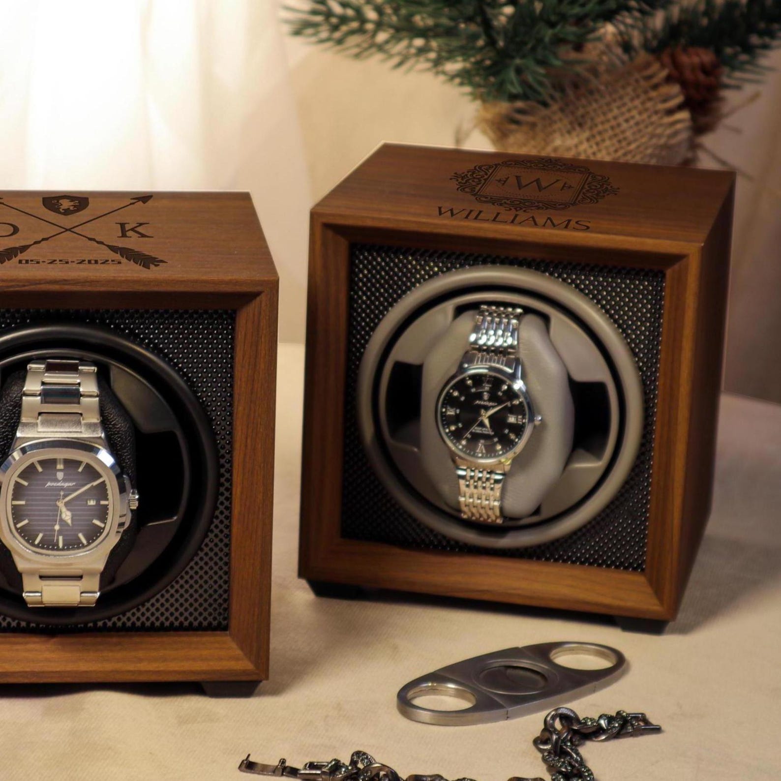Personalized Watch Winder | Watch Storage Box Gift for Watch Lover ...