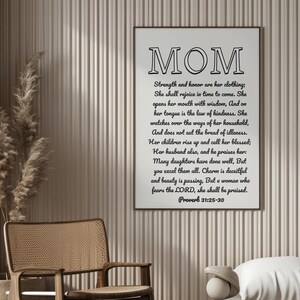 Geschenk für Mama | Bibel Vers Drucken | Bestes Geschenk für Mutter | Muttertag