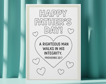 Father's Day Bible Craft Sunday School Fathers Day Craft Church Activities Kids Christian Preschool  Pages Printable