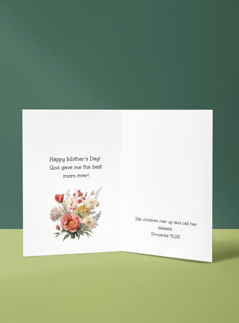 Christian Mother’s Day Card Printable | Religious Mom Card | Faith ...