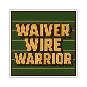 Waiver Wire Warrior Fantasy Football Stickers | Sports Fan Decor, Fantasy Football Decal, Gambling Stickers, Football Fan Decor