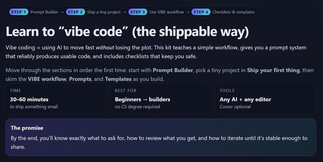 Vibe Code Example Prompt AI Prompt Building Course | Vibe Coding, Templates (instant Download ...
