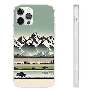 Grand Tetons Phone Case, Nature Inspired, Minimalist Mountain Design