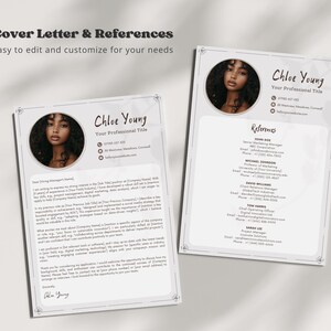 Aesthetic Resume Professional, Professional CV Template Canva, Resume with Cover Letter, Modern Cv Resume with Photo, Instant Download image 4
