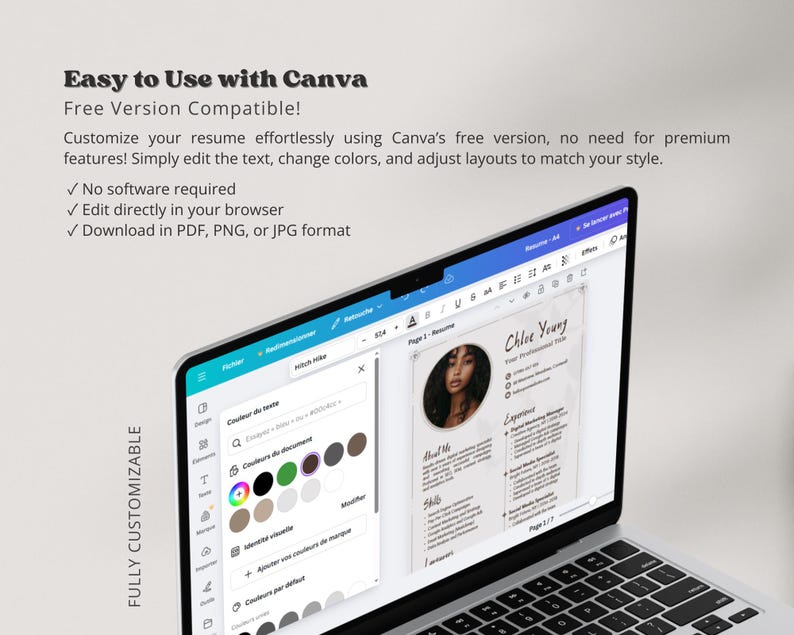 Aesthetic Resume Professional, Professional CV Template Canva, Resume with Cover Letter, Modern Cv Resume with Photo, Instant Download image 6