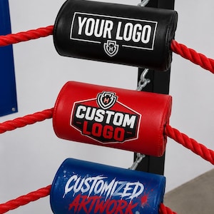 Custom Wrestling Turnbuckle Pads, Set of 12, Personalized Logo Ring Corner Protectors