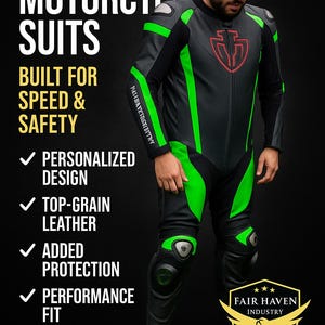 Elite Custom MOTORCYCLE RACING SUIT – Premium One-Piece Cowhide Leather, Tailored Fit, Pro-Grade Armor, Built for MotoGP & Track Dominance