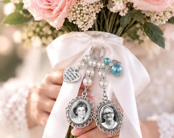 Pingente personalizado para buquê de noiva, pingente personalizado com foto de buquê de flores, lembrança de casamento, broche de recordação, presentes de casamento para homenagear a memória.