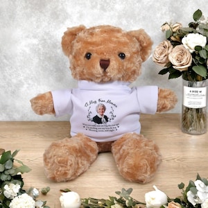 Personalized Memory Bear, Custom Memorial Gift for Loss of Loved One Teddy Bear With Photo, Grieving Child Gift, Gift In Loving Memory