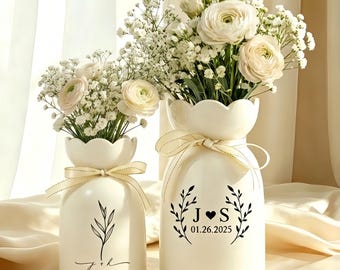 Benutzerdefinierte Verlobungsgeschenke Blumenvase,Hochzeitsvase Geschenk,keramische Blumenvase für Hochzeit,Geschenk für Brautpaar,Hochzeitstag Geschenk für Paar