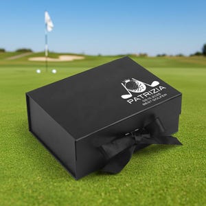 Custom Golf Gift Box, Personalized Name Monogram Empty Gift Box, Gift for Golfer, Golf Accessories, Gifts For Men, Fathers Day Gift
