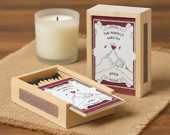 Personalized Matchbox,Large Matchbox Custom Engagement Gifts, Wedding Gift for Couple,Anniversary Gifts, Bridal Shower Gift,New Couple Gifts