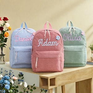 Sac à dos personnalisé pour enfant, sac à dos à couches personnalisé, cartable léger et durable pour tout-petits, cartable pour tout-petit, indispensable pour maman