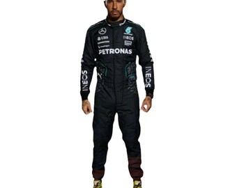 Traje de kart de sublimación digital: nombre y bandera personalizados
