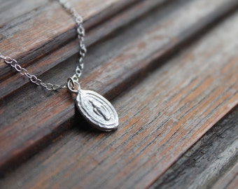Via Candia Sterling Silver Miraculous Medal Necklace on Sterling Silver Chain - Confirmation Gift - Also Available in Gold Vermeil