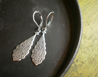 Myrtle Street Antique Silver Drop Earrings