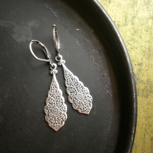 Myrtle Street Antique Silver Drop Earrings image 2